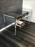 Acrylic Dek - Thick Slab Leg, Mirror Drawer Finish - Hand Crafted, Made To Order, Custom Sizing 2 small