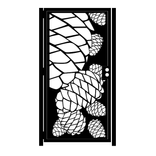 Decorative Steel Gate - Pinecone Steel Art - Decorative Panel - Garden Gate - Handmade 1 small