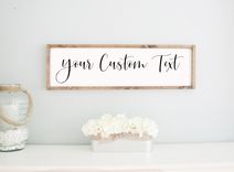 Framed Custom Wood Sign, Personalized Words Wooden Wall Decor, Rustic Farmhouse Quote Sign 1 small