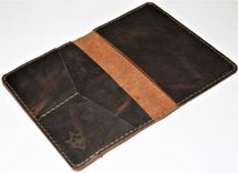 Jp Leathercraft Handmade Passport Wallet Blackjack Crazyhorse Leather 3 small