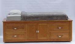 Walnut 6 Drawer Storage Bed 1 small