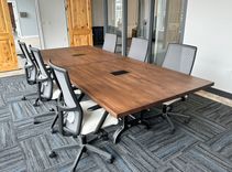 Large Industrial Conference Table 10ft Beechwood 5 small