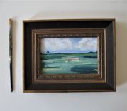 Original Framed Impressionist Acrylic Landscape Painting, 9" X 7" 5 small