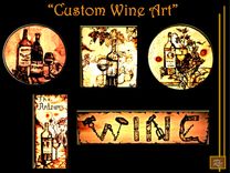 Wine Lovers Art,Wine And Grapes Art, Family Name Plaques, Family Art,Custom Wall Art 1 small