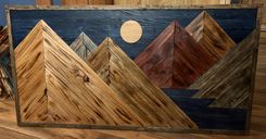 Wall Decor Reclaimed Wood - Mountain Scene 6 small