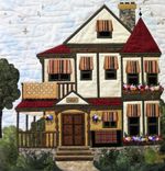 The Victorian Homestead  Art Quilt 1 small