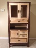 Walnut & Bird's Eye Maple Cabinet 2 small