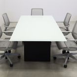 Rectangular Shape Custom Conference Table, Tempered Glass Top - Omaha Meeting Table 5 small