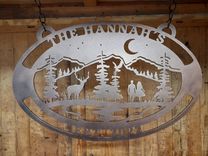 Custom Lake Night Wildlife Sign With Couples 6 small