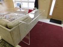 Straight Edge Console Table - In Color Or Clear From 3/4" Thick Up To 1.5" Thick 5 small