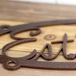 Custom Hanging Oval Metal Family Established Year Plaque 2 small