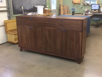 Solid Walnut Buffet With Matching Walnut Extension Table 2 small