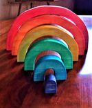 Learning Toys, Wooden Toys, Rainbow Stackers, Child Toys, Waldorf Toys, Rainbow, Wood Toys 1 small