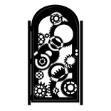 Custom Steel Gate - Clockwork Design - Decorative Wall Panel - Handmade - Garden Gate 1 small