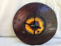 Large Wire Spool Clock 1 small