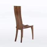 Handmade Dining Chair In Solid Walnut Wood - Gazelle High Back 5 small