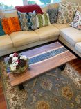Walnut Epoxy Coffee Table, Epoxy Coffee Table, Coffee Table With Epoxy 2 small