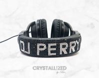 Custom Crystallized Headphones Dj Music Beats Bling Genuine European Crystals Bedazzled 1 small