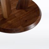 Round Side Table With Three Legs, Handmade In Solid Walnut Wood 6 small