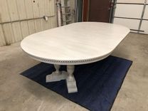 Faux Stone Oval/Racetrack Extendable Dining Table 1 small