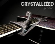 Crystallized Guitar Quick Release Capo Acoustic Electric Genuine European Crystals Bedazzled 2 small