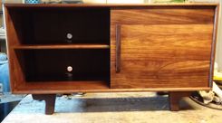 Solid Walnut Media Cabinet 2 small