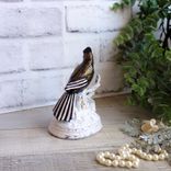 Courtly Song Bird Decor Black White Stripe Decor Bird Figurine 2 small