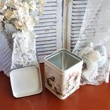 Vintage Bird Decorative Tea Box Tin French Birds Storage Tin 5 small