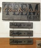 Last Name Established Sign Family Name Signs Wedding Gift Wood 3 small