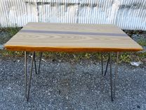 Catalpa And Walnut Live Edge Coffee Table- Small Coffee Table- Natural Wood- Gold- Brown- Chocolate 3 small