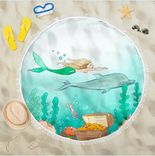 Summer Beach Towel Vacation Pool Beach Blanket Mermaid Dolphin Ocean Sea Treasure 5 small