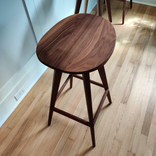 Hand-Cupped Swivel Bar Stool 4 small