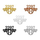 Metal Address Sign - House Number Sign - Housewarming Gift - Metal Address Sign 3 small