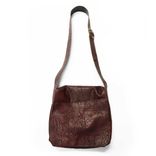 Limited Edition Florentine Embossed Leather Messenger bag 2 small