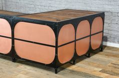 Modern Industrial L-Shaped Desk With Copper. Executive Desk With Copper. 6 small