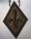 Heraldic Lily Or Fleur De Lis,Stained Glass, Glass Painting,Heraldic Glass Art,Home Decor 3 small