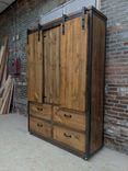 Rustic Industrial Armoire / Clothing / Storage / Shelf / Shelving / Drawers / Wardrobe 5 small