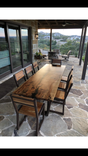 Spalted Pecan Dining/Patio Set With Chairs 1 small
