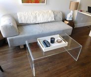 Acrylic Waterfall Edge Coffee Table - Hand Crafted, Made To Order: Custom Sizing Never A Problem 5 small