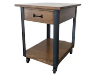 Modern Rustic Industrial Reclaimed Wood End Table / Side Table / Nightstand / Night Stand 1 small