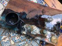 Rustic Wood Epoxy Resin Serving Boards 4 small