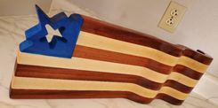 Waving American Flag Cutting Board/Serving Tray 7 small