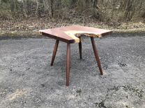 Midcentury Live Edge Walnut Side Table 2 small
