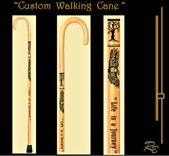 Wood, Cane, Custom Cane, Painted Cane, Retirement Gift, 5 small