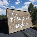 Ghost Wood Sign With Steel Letters. Custom Made To Any Size And Color. 3 small