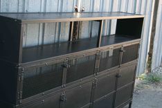 Industrial Cabinet. Liquor Cabinet. Industrial Buffet. Reclaimed Wood Avail. Handmade Shelving Unit 2 small