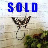 Black & White Check Patio Decor Checked Butterfly S Hook Balcony Porch Decor 1 small