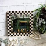 Hand Painted Checks Courtly Picture Frame Old Town French Cafe Decor 2 small