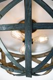 Wine Barrel Ring Flush Mount Ceiling Light - Orbis - Made From Retired Ca Wine Barrel Rings 2 small