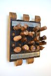 Mounted Wine Bottle Stopper Display - Five And Twenty - Made From Reclaimed Ca Wine Barrels 3 small